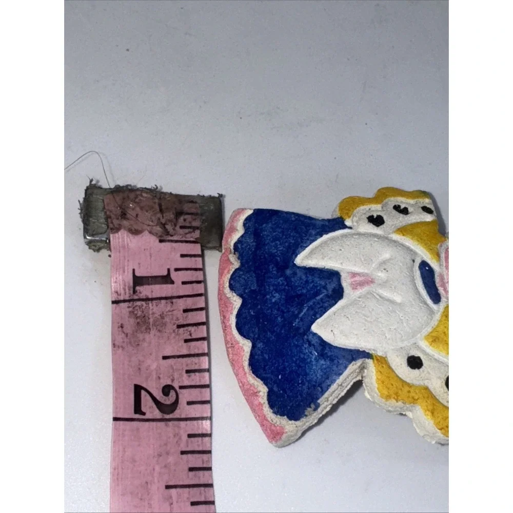 Vintage‎ Ceramic Cookie Handmade Christmas Ornaments 1985s Angel Tree